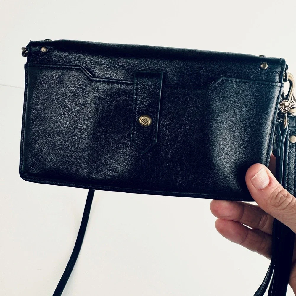 The Sak Leather‎ Crossbody Wallet Studded Phone Bag Wristlet Organizer